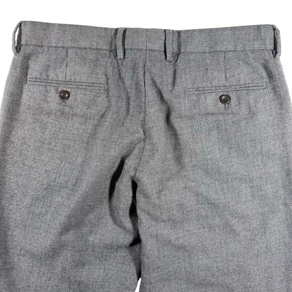 J.Crew Bowery Straight Fit Wool Dress Pants Gray 34x34 Flat Front - Picture 4 of 8